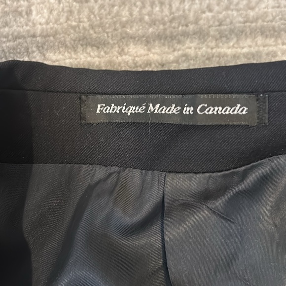 Vintage Navy blue wool blazer suiting S. Cohen fabric Canada. USA Eugene Oregon - Picture 4 of 8